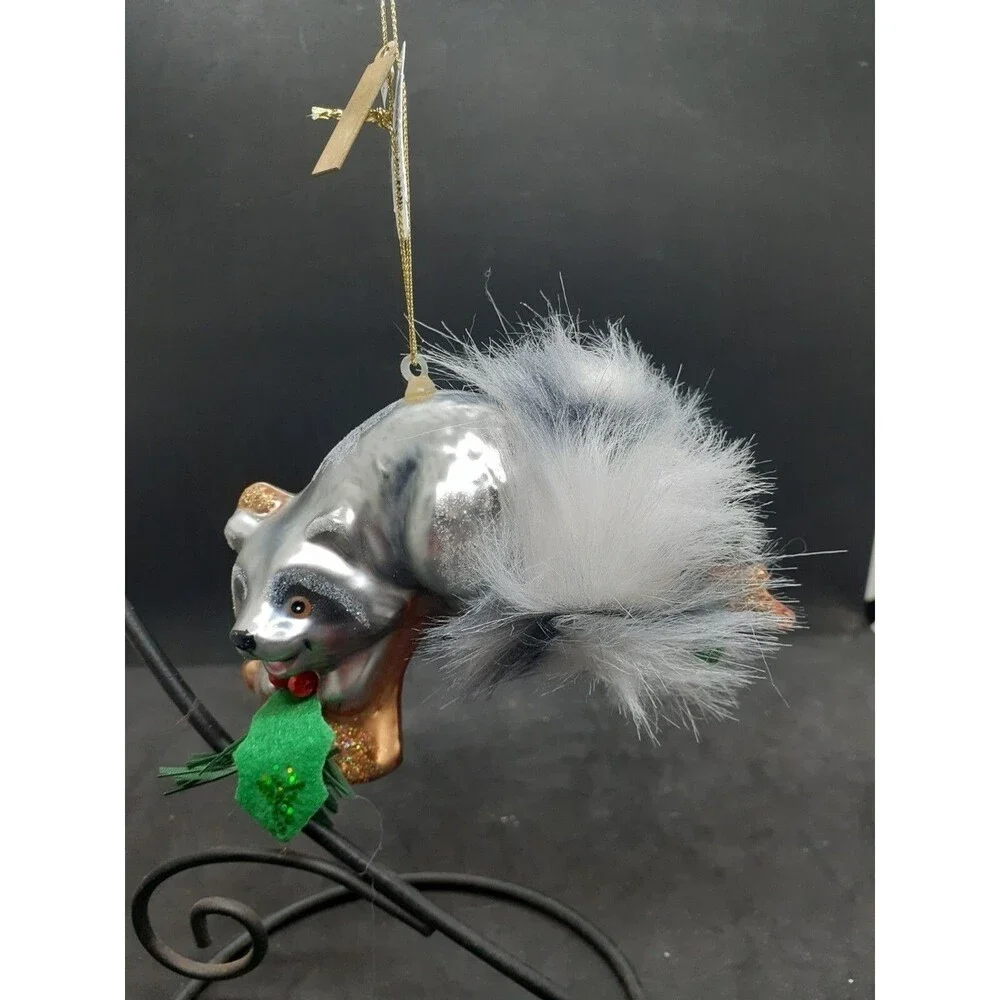 KATHERINES COLLECTION POLONAISE RACCOON ORNAMENT - NEW